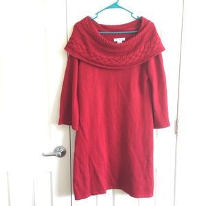 Liz Claiborne Red Cowl Neck Sweater